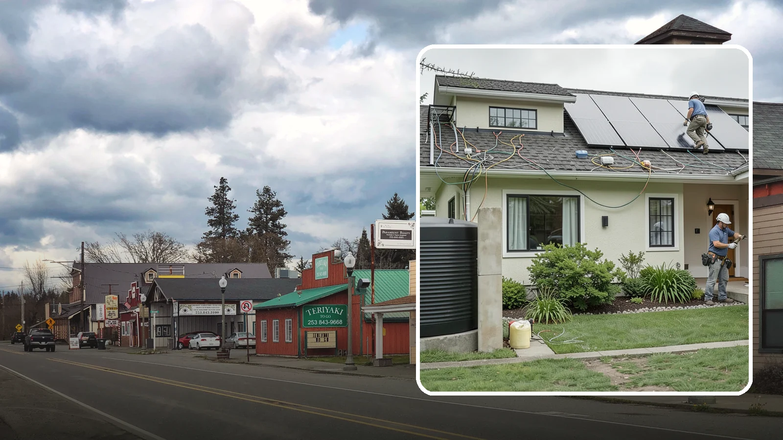 Solar Panel Installation in Roy, Pierce County, WA - Solar panel installation engineered for Western Washington roofs and our variable sunlight.