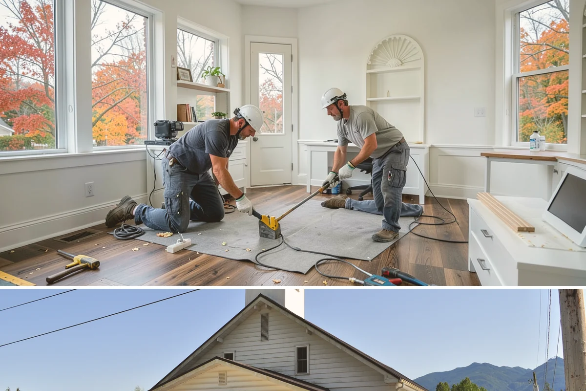 Solar Tube Installation in Concrete, Skagit County, WA - Installation is best done in dry weather so the rooftop dome is flashed and sealed without rain intrusion.