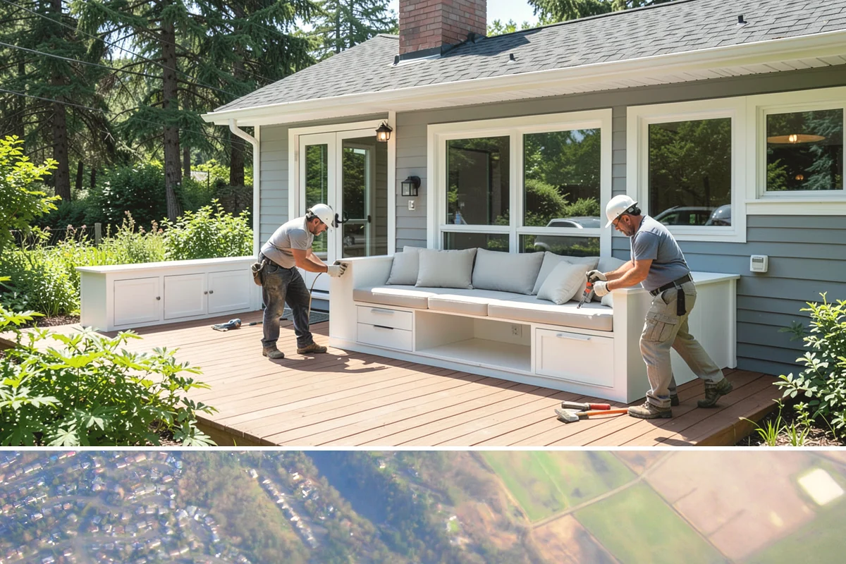Solarium Construction in Algona, King County, WA - Glass-roof installation is scheduled for dry weather to guarantee watertight seals before the rains return.