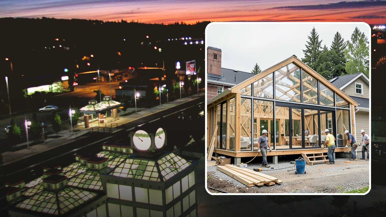 Solarium Construction in Auburn, King County, WA - A glass-roofed, glass-walled room built to capture maximum sunlight and warmth.