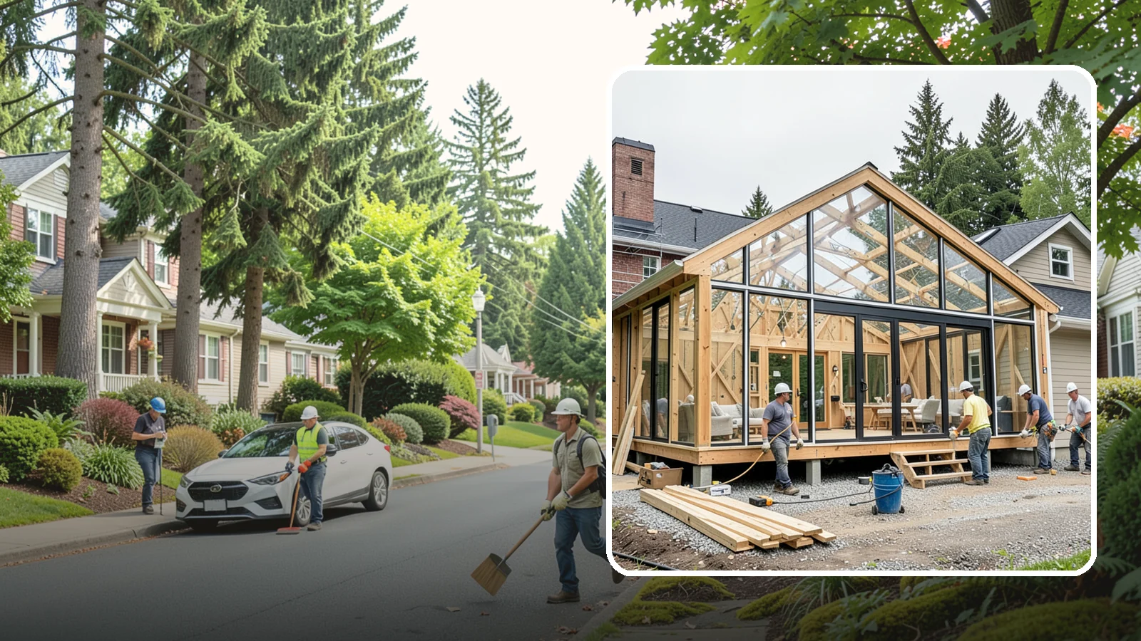 Solarium Construction in Beaux Arts Village, King County, WA - A glass-roofed, glass-walled room built to capture maximum sunlight and warmth.