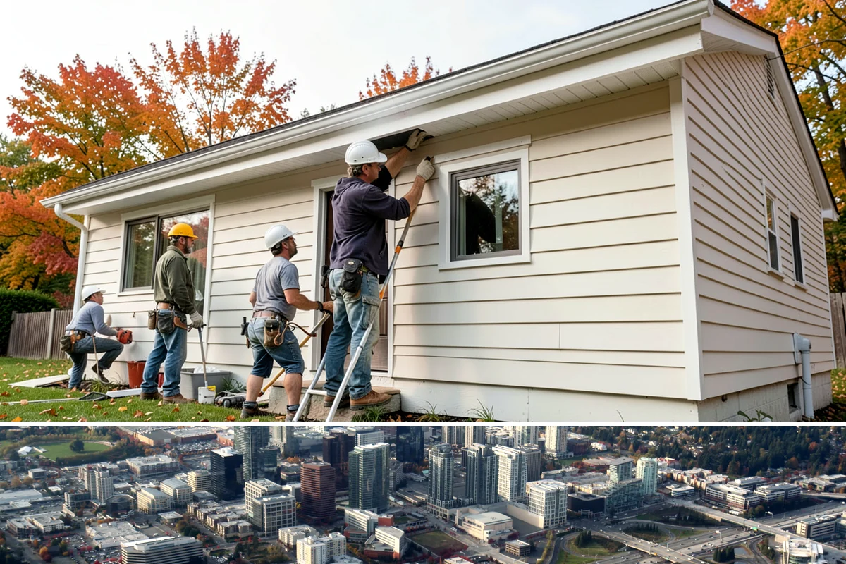Solarium Construction in Bellevue, King County, WA - Glass-roof installation is scheduled for dry weather to guarantee watertight seals before the rains return.