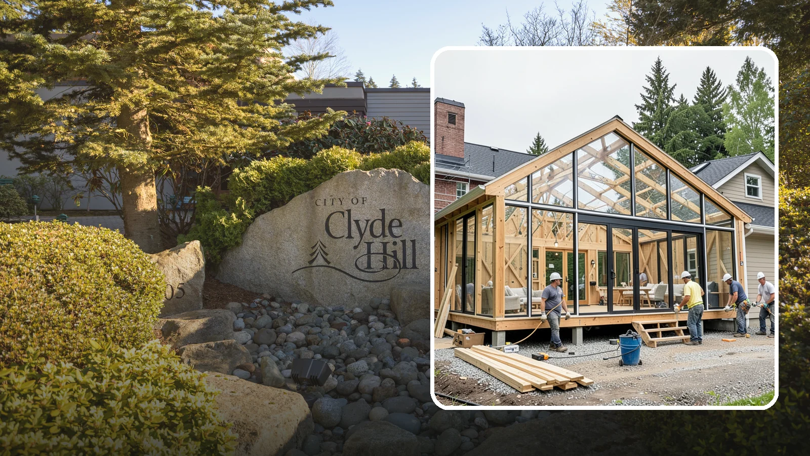 Solarium Construction in Clyde Hill, King County, WA - A glass-roofed, glass-walled room built to capture maximum sunlight and warmth.