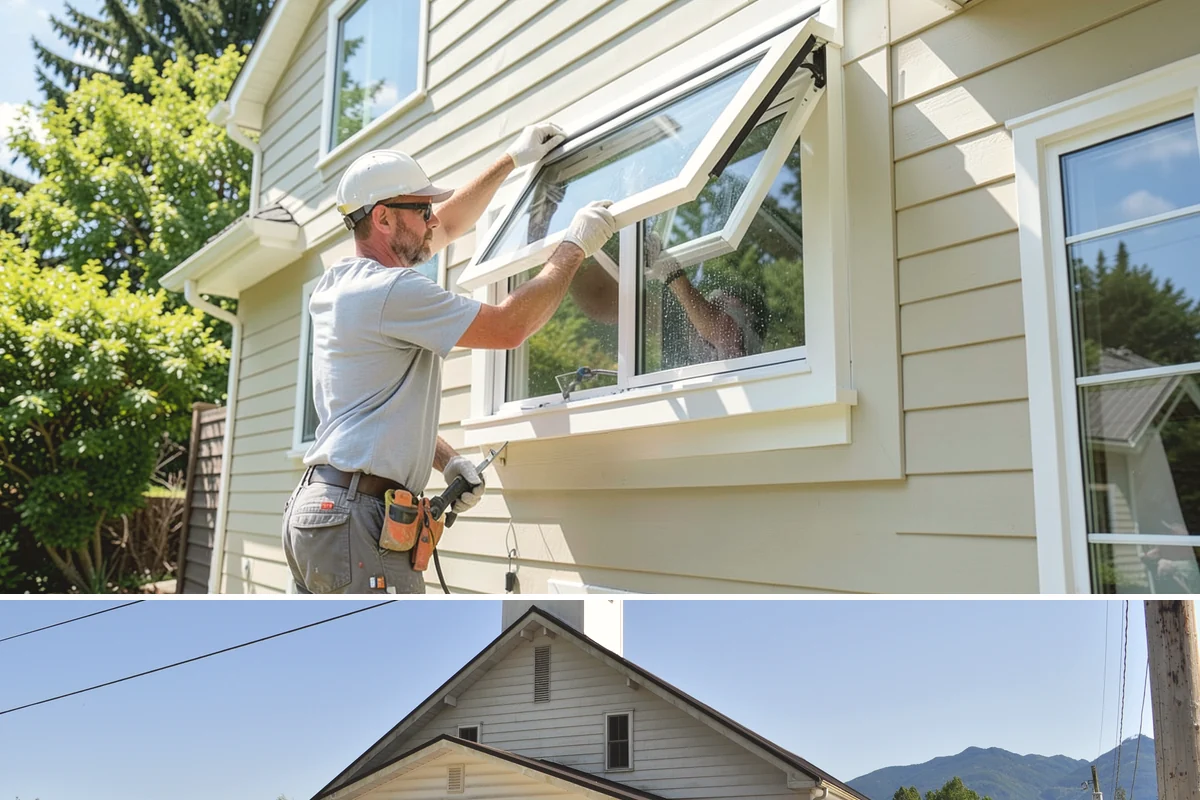 Solarium Construction in Concrete, Skagit County, WA - Glass-roof installation is scheduled for dry weather to guarantee watertight seals before the rains return.