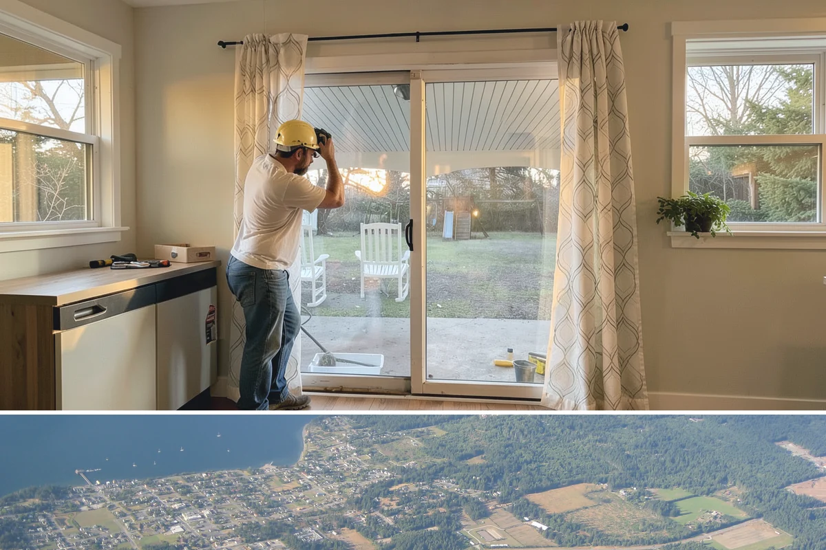 Solarium Construction in Coupeville, Island County, WA - Glass-roof installation is scheduled for dry weather to guarantee watertight seals before the rains return.
