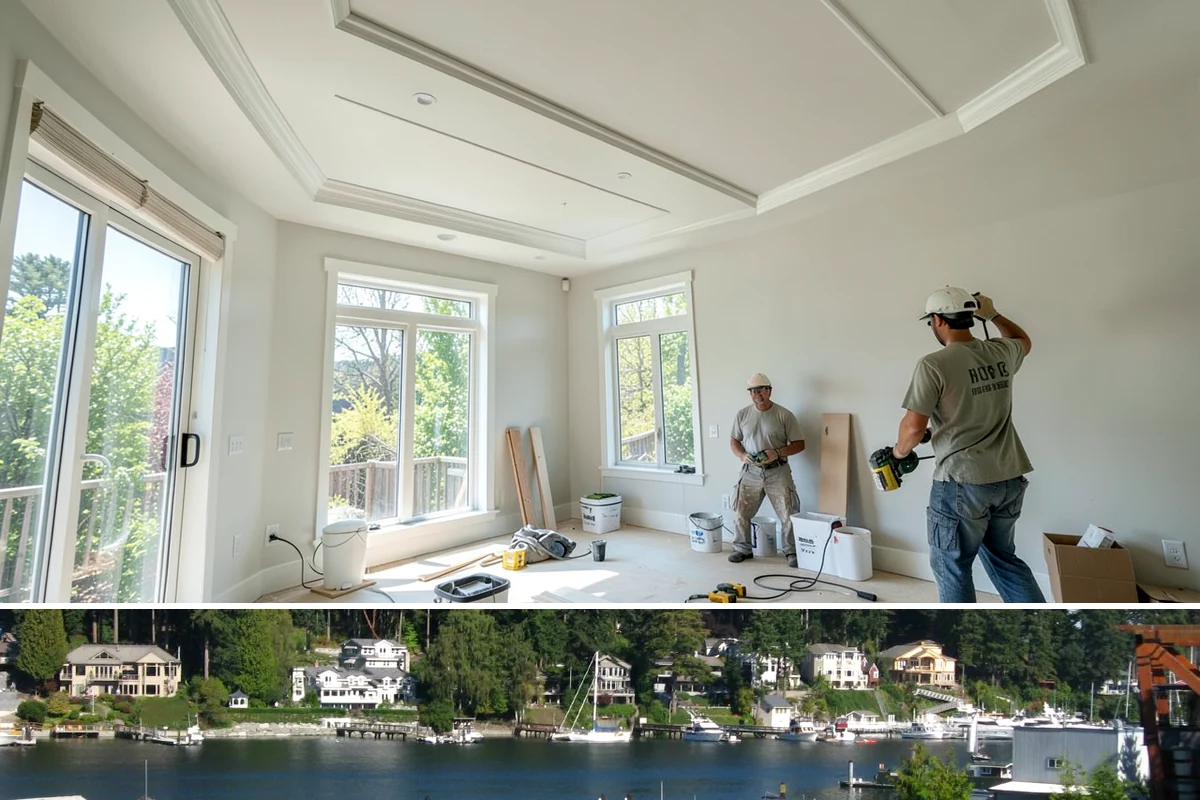 Solarium Construction in Gig Harbor, Pierce County, WA - Glass-roof installation is scheduled for dry weather to guarantee watertight seals before the rains return.