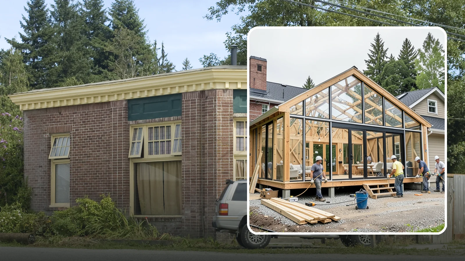 Solarium Construction in Hamilton, Skagit County, WA - A glass-roofed, glass-walled room built to capture maximum sunlight and warmth.