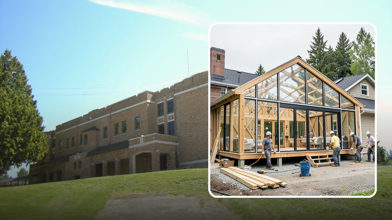 Solarium Construction in Maple Valley, King County, WA - A glass-roofed, glass-walled room built to capture maximum sunlight and warmth.