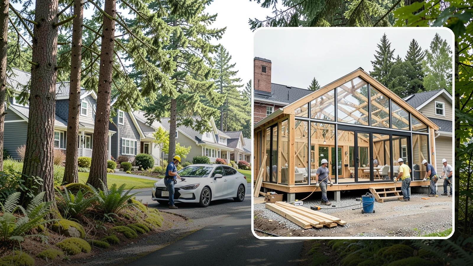 Solarium Construction in Normandy Park, King County, WA - A glass-roofed, glass-walled room built to capture maximum sunlight and warmth.