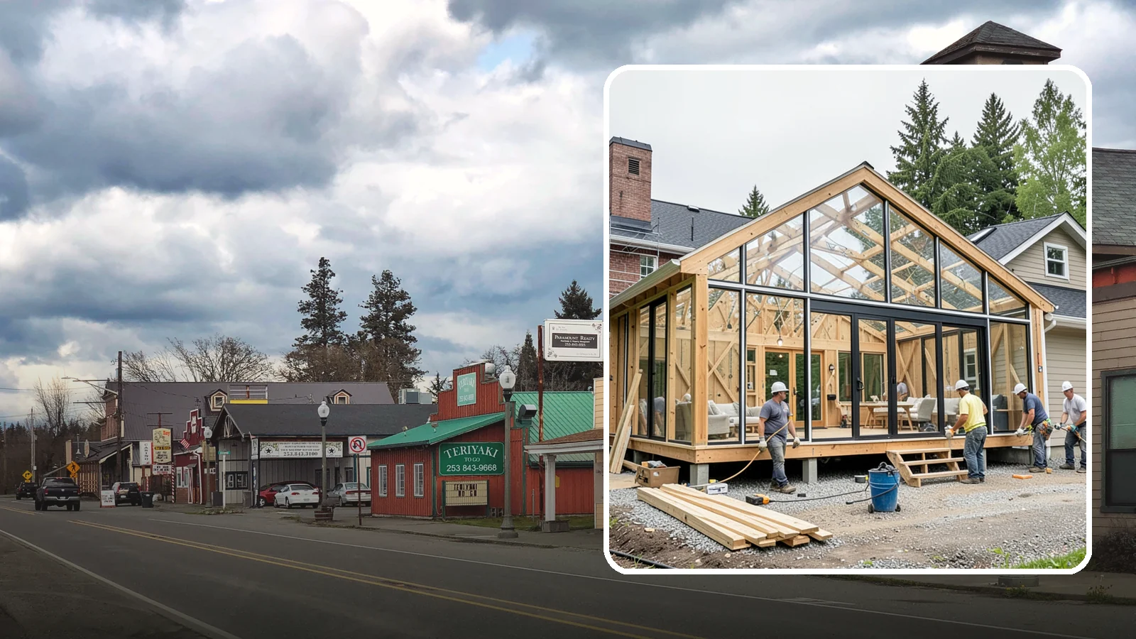 Solarium Construction in Roy, Pierce County, WA - A glass-roofed, glass-walled room built to capture maximum sunlight and warmth.