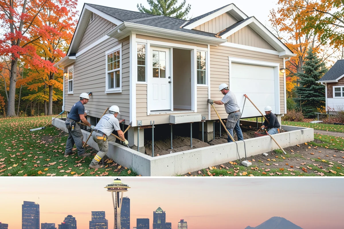 Solarium Construction in Seattle, King County, WA - Glass-roof installation is scheduled for dry weather to guarantee watertight seals before the rains return.