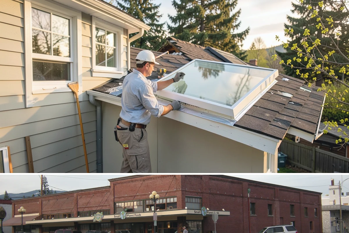 Solarium Construction in Sedro-Woolley, Skagit County, WA - Glass-roof installation is scheduled for dry weather to guarantee watertight seals before the rains return.