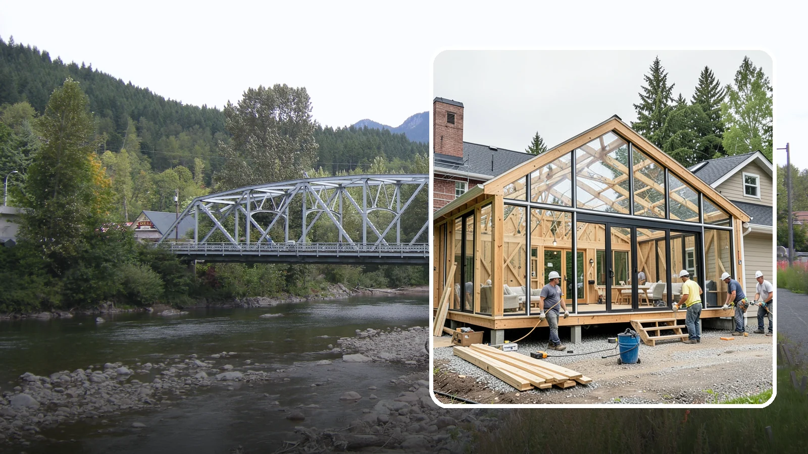 Solarium Construction in Skykomish, King County, WA - A glass-roofed, glass-walled room built to capture maximum sunlight and warmth.