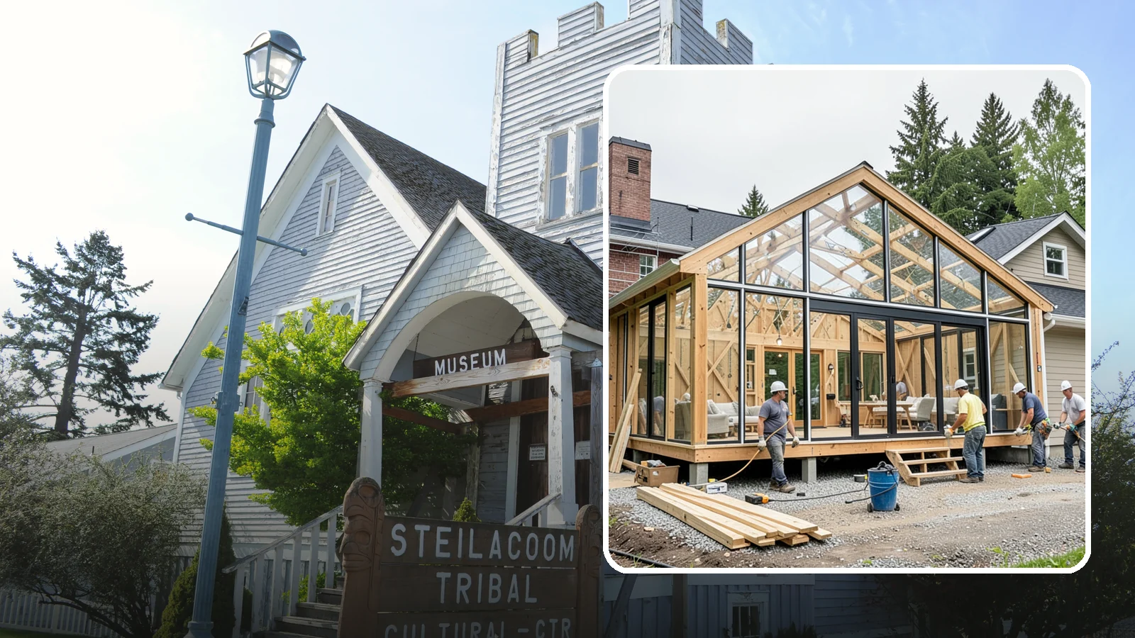 Solarium Construction in Steilacoom, Pierce County, WA - A glass-roofed, glass-walled room built to capture maximum sunlight and warmth.