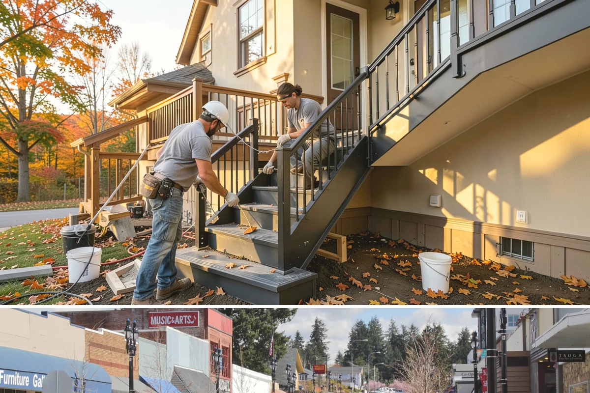 Solid Surface Countertop Installation in Bothell, King County, WA - Solid surface installs indoors year-round, unaffected by the rainy PNW season.