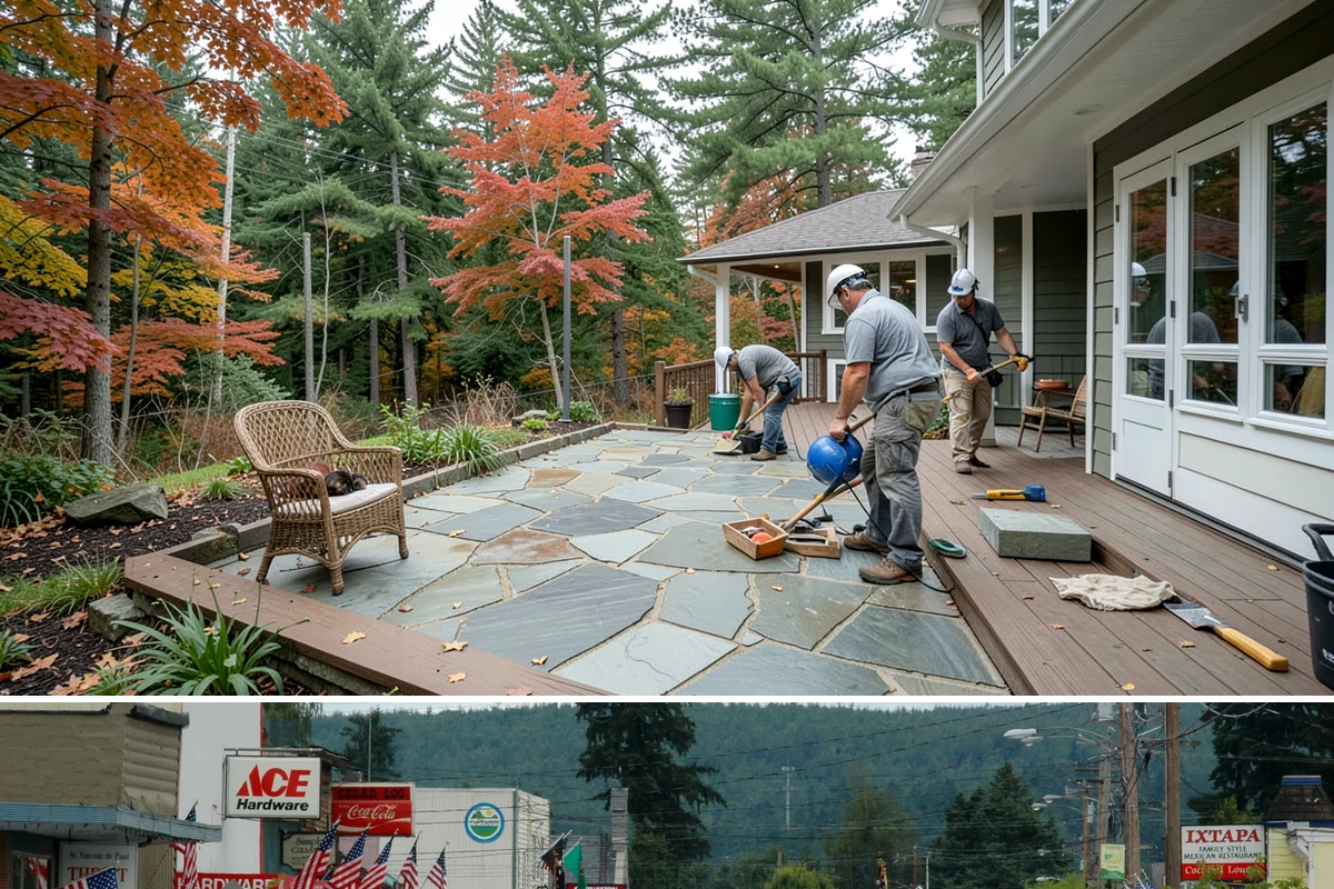 Solid Surface Countertop Installation in Carnation, King County, WA - Solid surface installs indoors year-round, unaffected by the rainy PNW season.