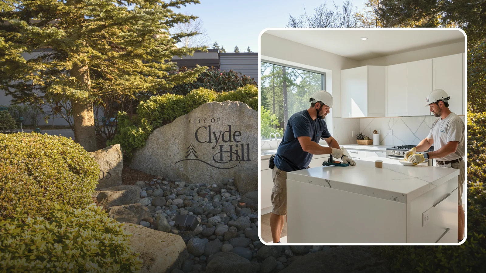 Solid Surface Countertop Installation in Clyde Hill, King County, WA - Seamless solid surface countertop installation with integrated sinks and virtually invisible joints.