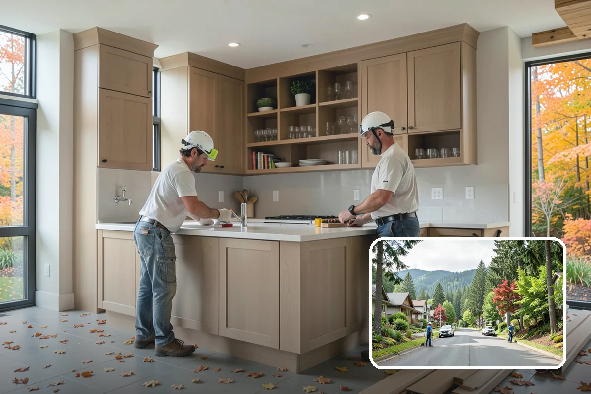 Solid Surface Countertop Installation in Darrington, Snohomish County, WA - Virtually seamless, continuous surfaces