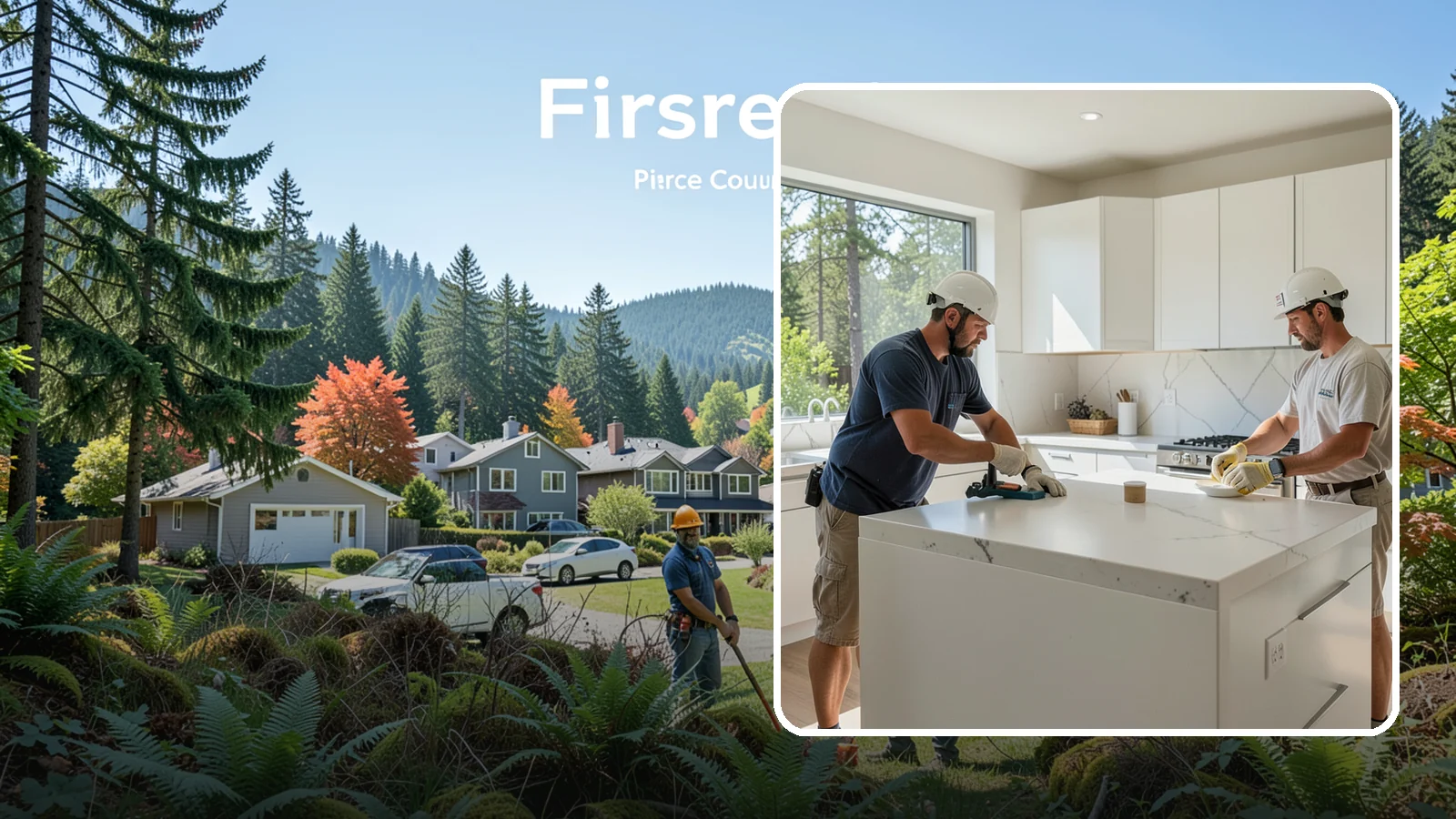 Solid Surface Countertop Installation in Fircrest, Pierce County, WA - Seamless solid surface countertop installation with integrated sinks and virtually invisible joints.