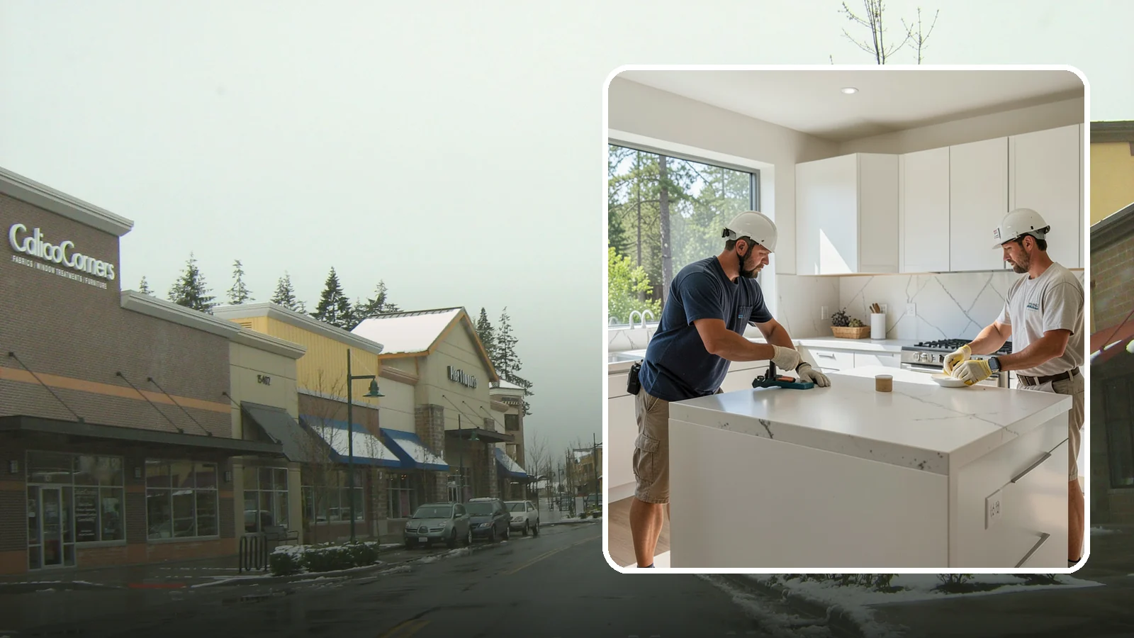 Solid Surface Countertop Installation in Mill Creek, Snohomish County, WA - Seamless solid surface countertop installation with integrated sinks and virtually invisible joints.