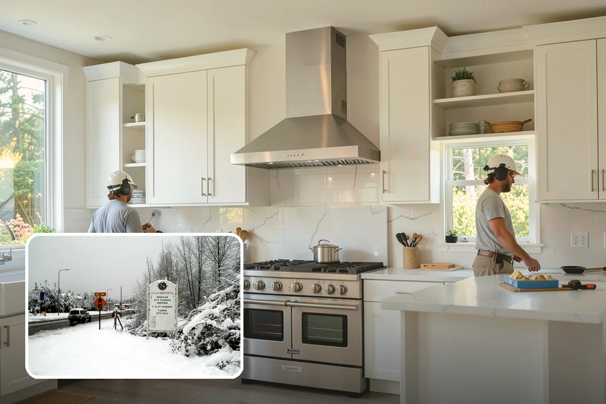 Solid Surface Countertop Installation in Newcastle, King County, WA - Virtually seamless, continuous surfaces