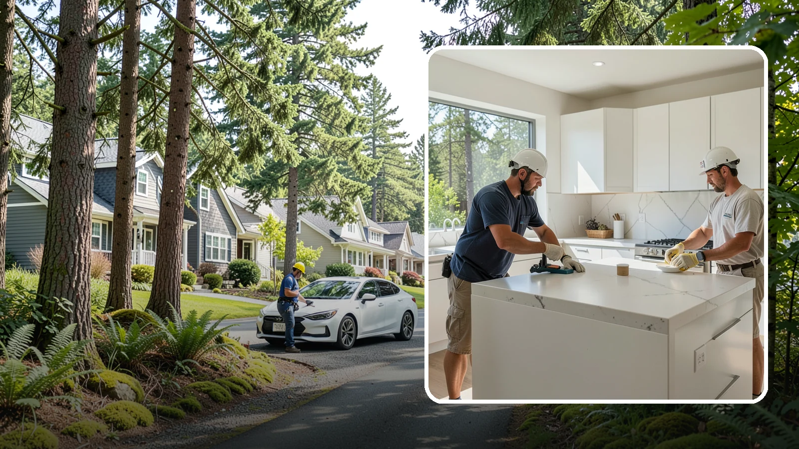 Solid Surface Countertop Installation in Normandy Park, King County, WA - Seamless solid surface countertop installation with integrated sinks and virtually invisible joints.