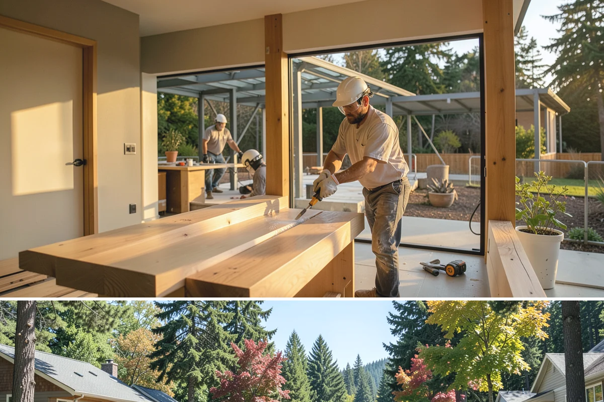Solid Surface Countertop Installation in Orting, Pierce County, WA - Solid surface installs indoors year-round, unaffected by the rainy PNW season.