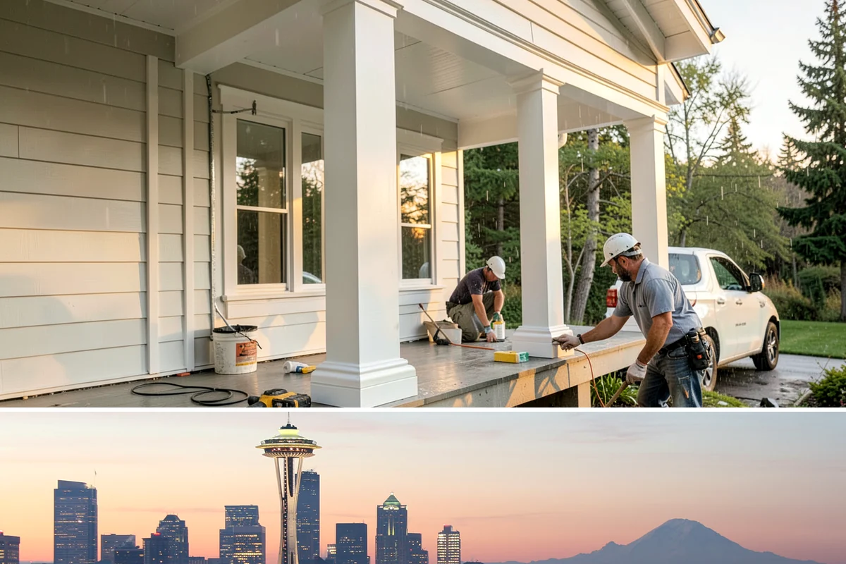 Solid Surface Countertop Installation in Seattle, King County, WA - Solid surface installs indoors year-round, unaffected by the rainy PNW season.