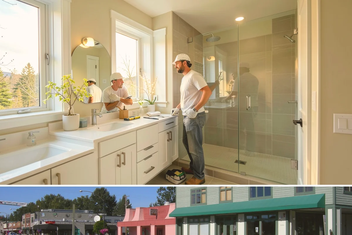 Solid Surface Countertop Installation in Snoqualmie, King County, WA - Solid surface installs indoors year-round, unaffected by the rainy PNW season.