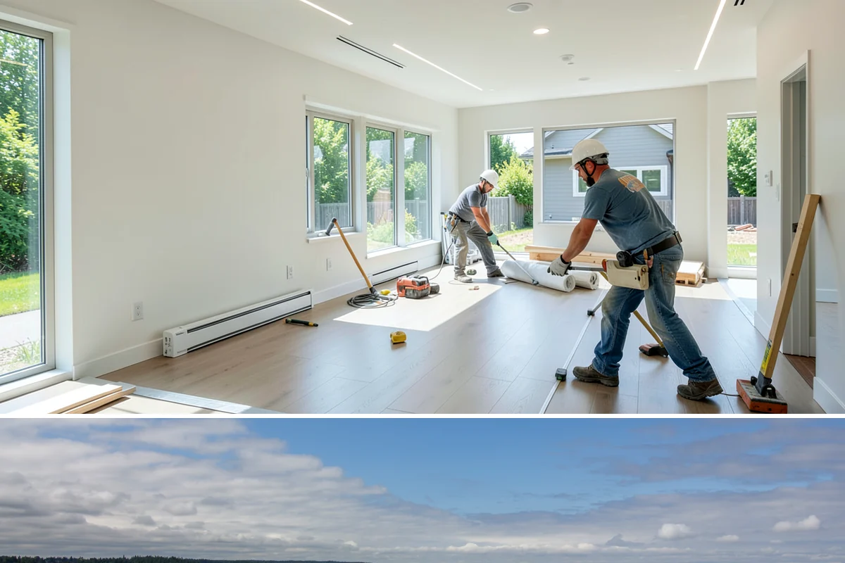 Solid Surface Countertop Installation in University Place, Pierce County, WA - Solid surface installs indoors year-round, unaffected by the rainy PNW season.