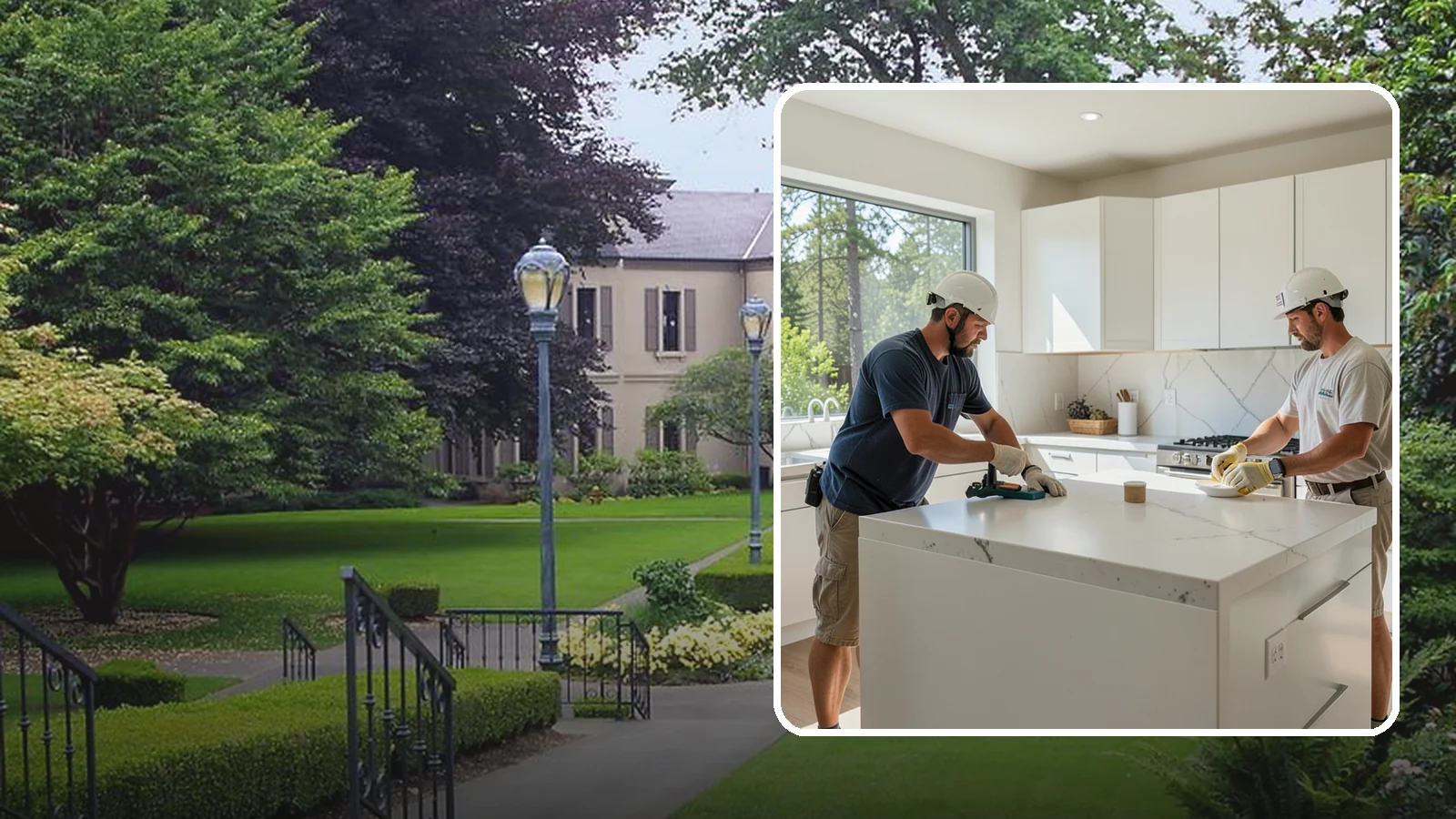 Solid Surface Countertop Installation in Woodinville, King County, WA - Seamless solid surface countertop installation with integrated sinks and virtually invisible joints.