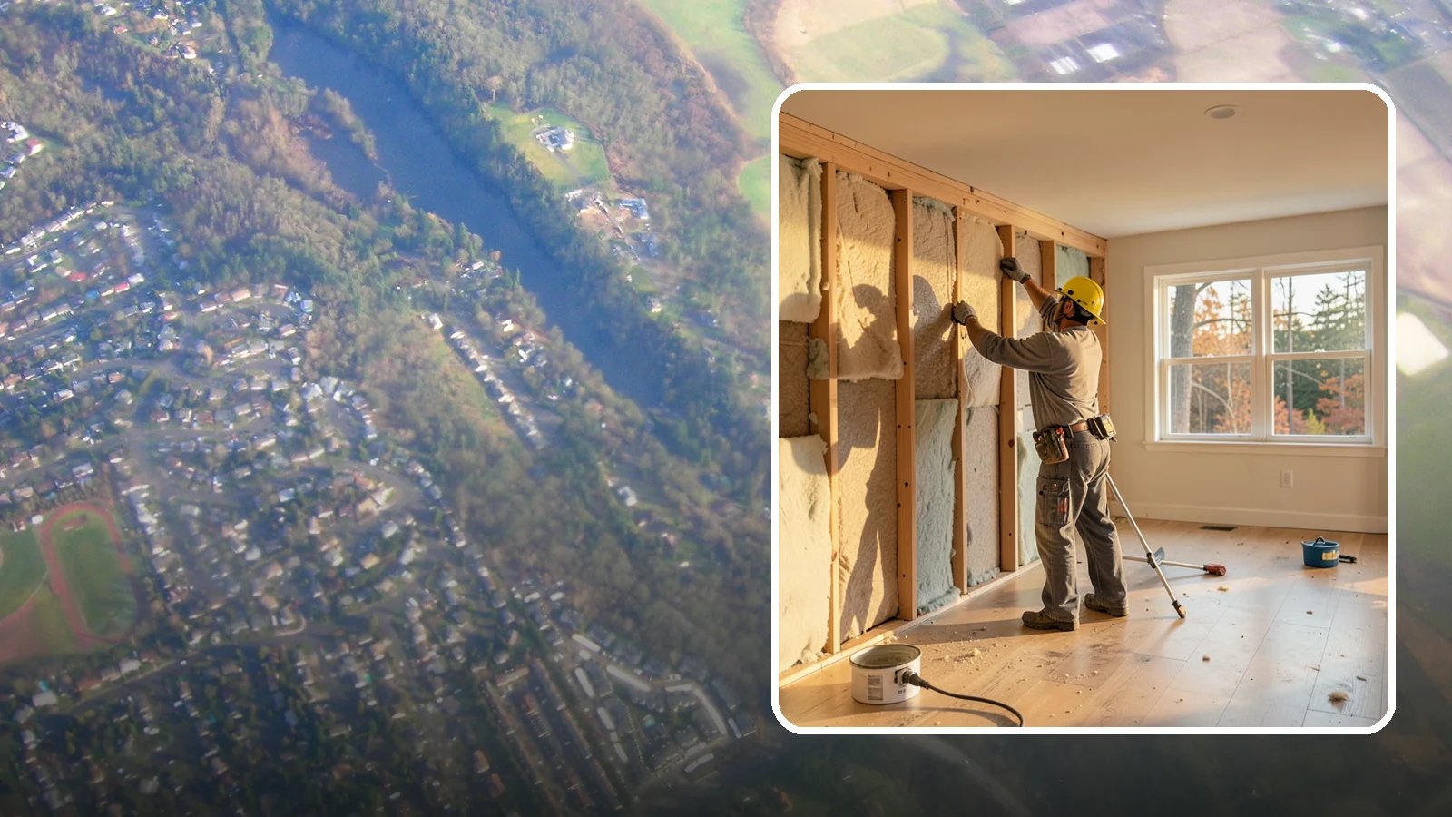 Sound Batt Installation in Algona, King County, WA - We install acoustic sound batts to reduce noise transfer between rooms and floors in your home.
