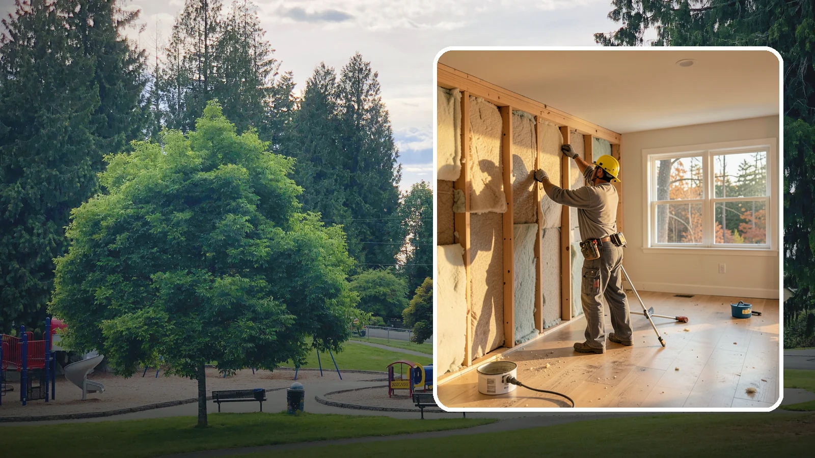 Sound Batt Installation in Bonney Lake, Pierce County, WA - We install acoustic sound batts to reduce noise transfer between rooms and floors in your home.