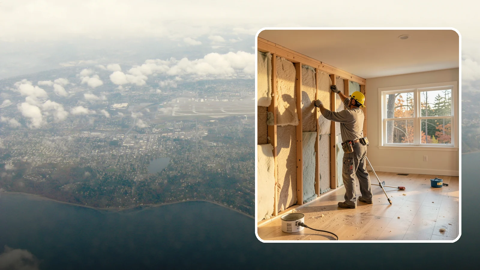 Sound Batt Installation in Burien, King County, WA - We install acoustic sound batts to reduce noise transfer between rooms and floors in your home.