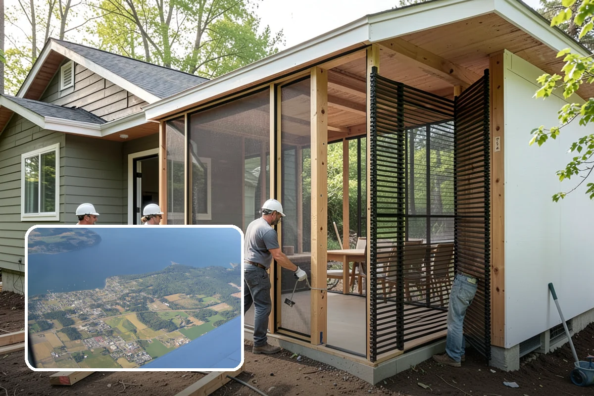 Sound Batt Installation in Coupeville, Island County, WA - Absorbs airborne noise within cavities