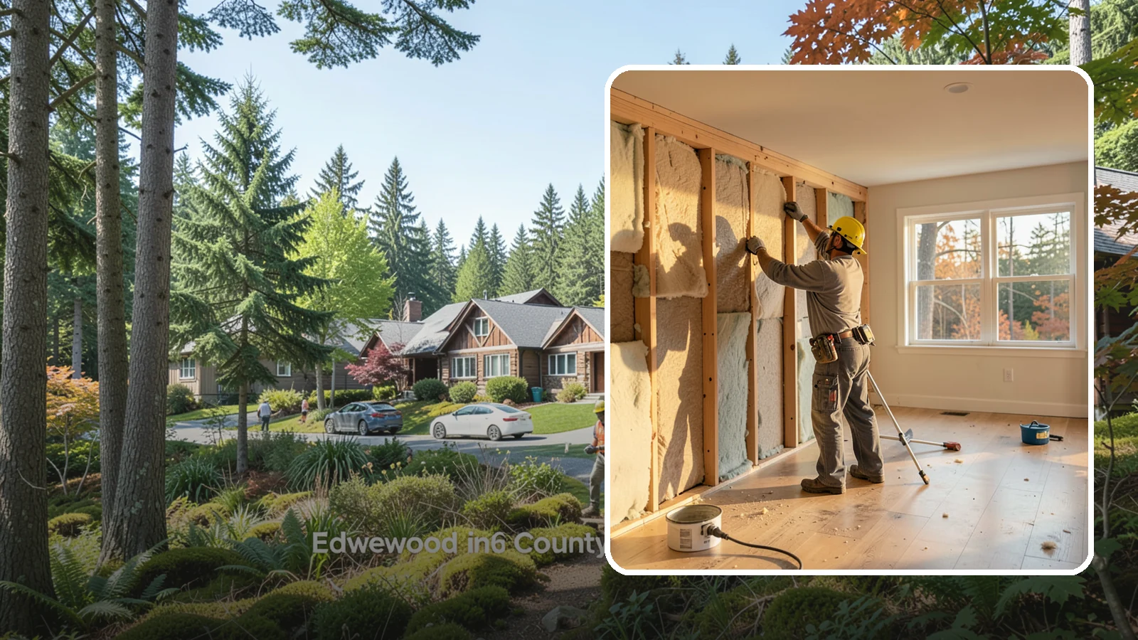 Sound Batt Installation in Edgewood, Pierce County, WA - We install acoustic sound batts to reduce noise transfer between rooms and floors in your home.