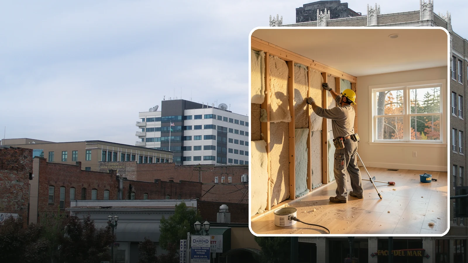 Sound Batt Installation in Everett, Snohomish County, WA - We install acoustic sound batts to reduce noise transfer between rooms and floors in your home.