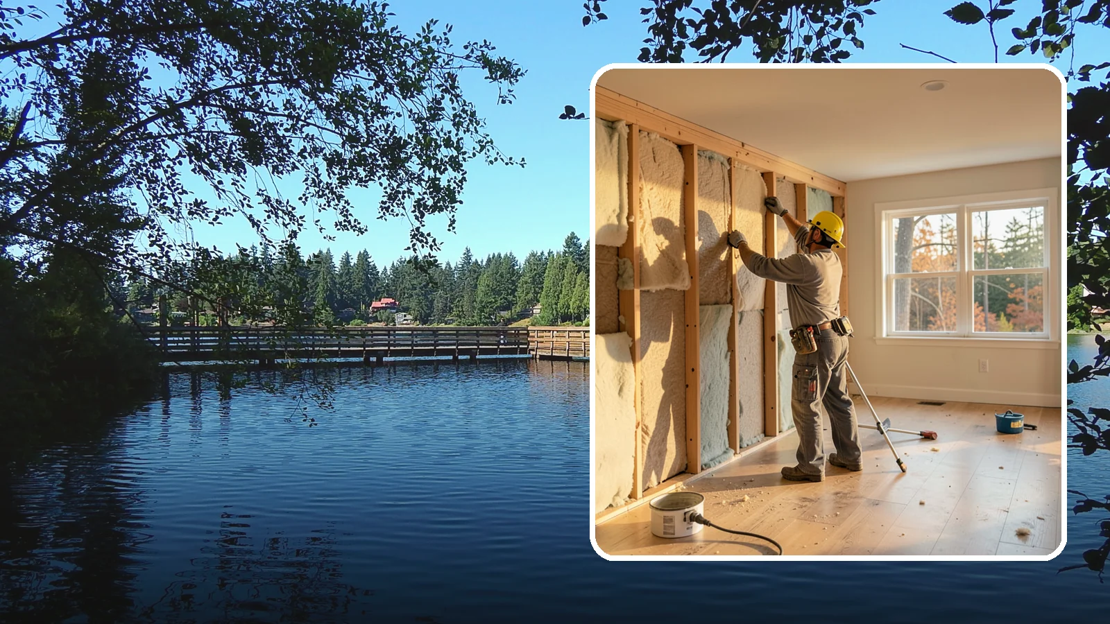 Sound Batt Installation in Federal Way, King County, WA - We install acoustic sound batts to reduce noise transfer between rooms and floors in your home.