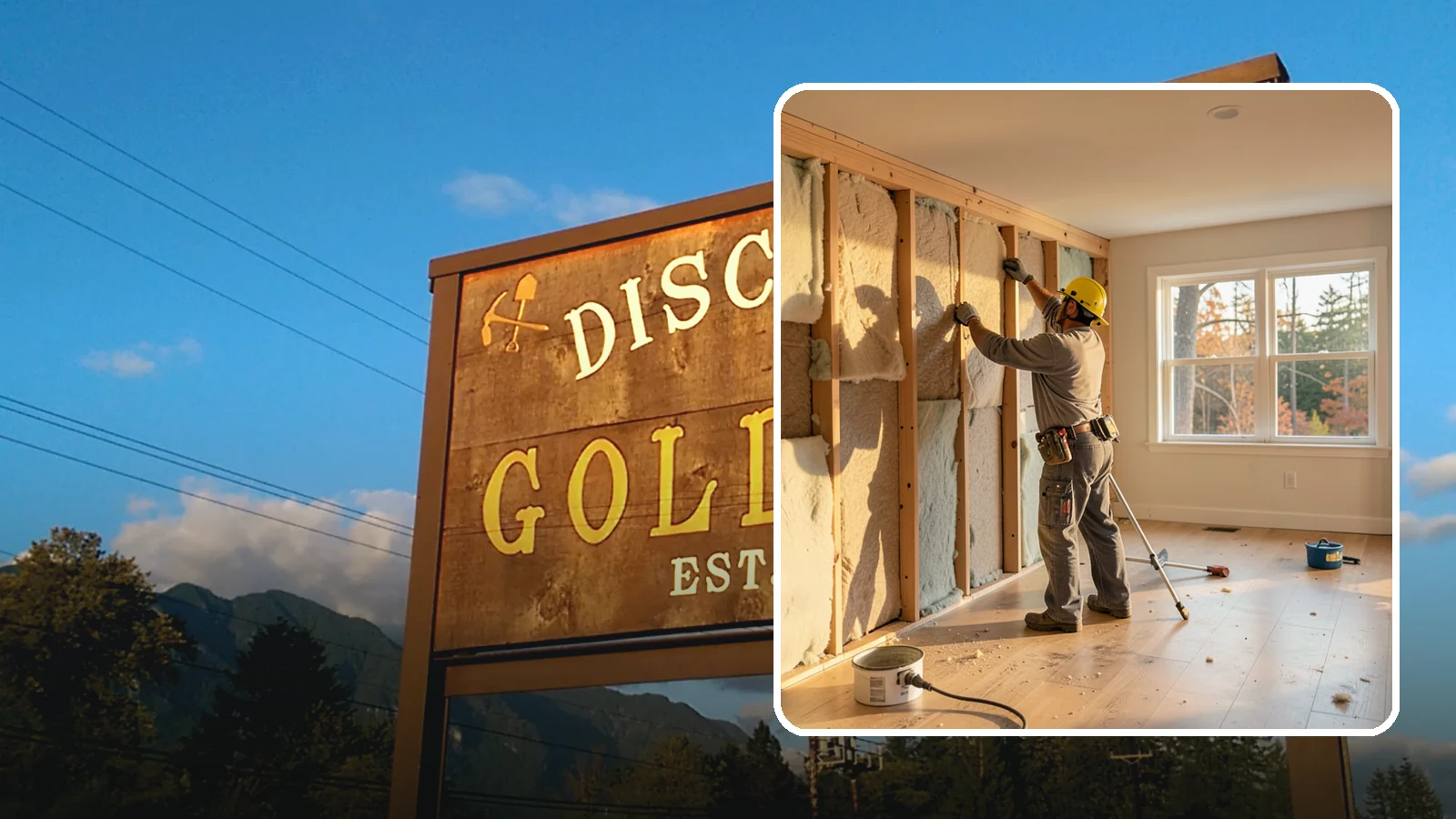 Sound Batt Installation in Gold Bar, Snohomish County, WA - We install acoustic sound batts to reduce noise transfer between rooms and floors in your home.