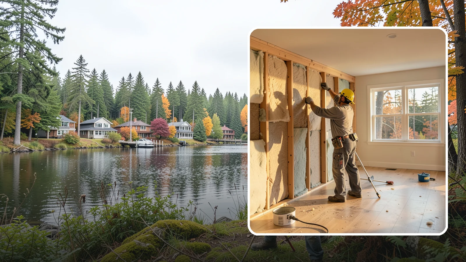 Sound Batt Installation in La Conner, Skagit County, WA - We install acoustic sound batts to reduce noise transfer between rooms and floors in your home.