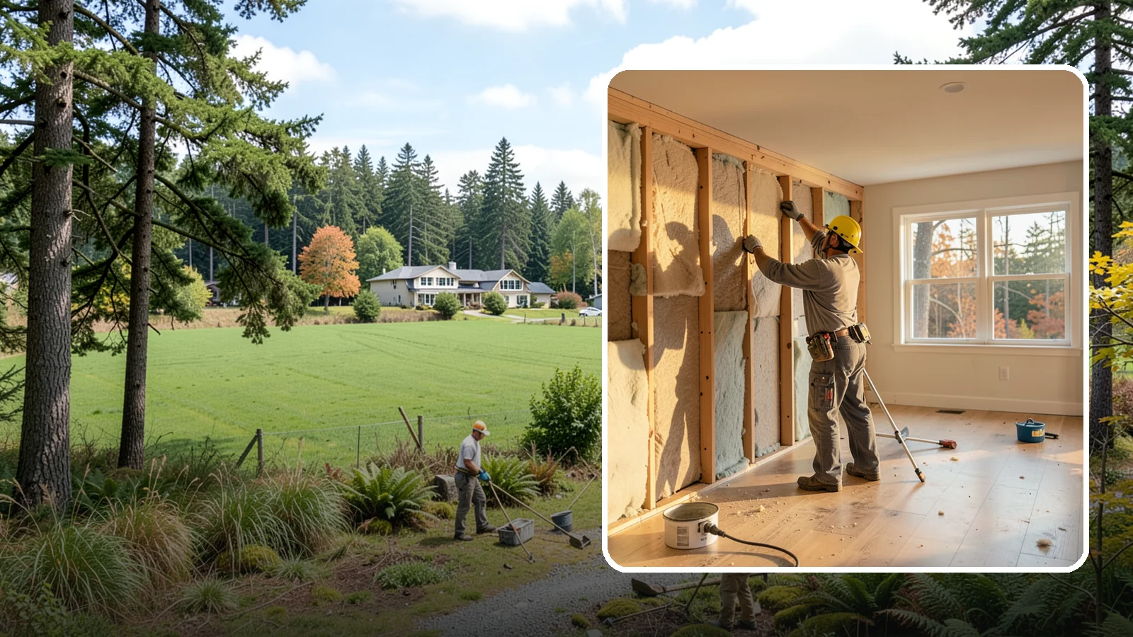Sound Batt Installation in Lyman, Skagit County, WA - We install acoustic sound batts to reduce noise transfer between rooms and floors in your home.