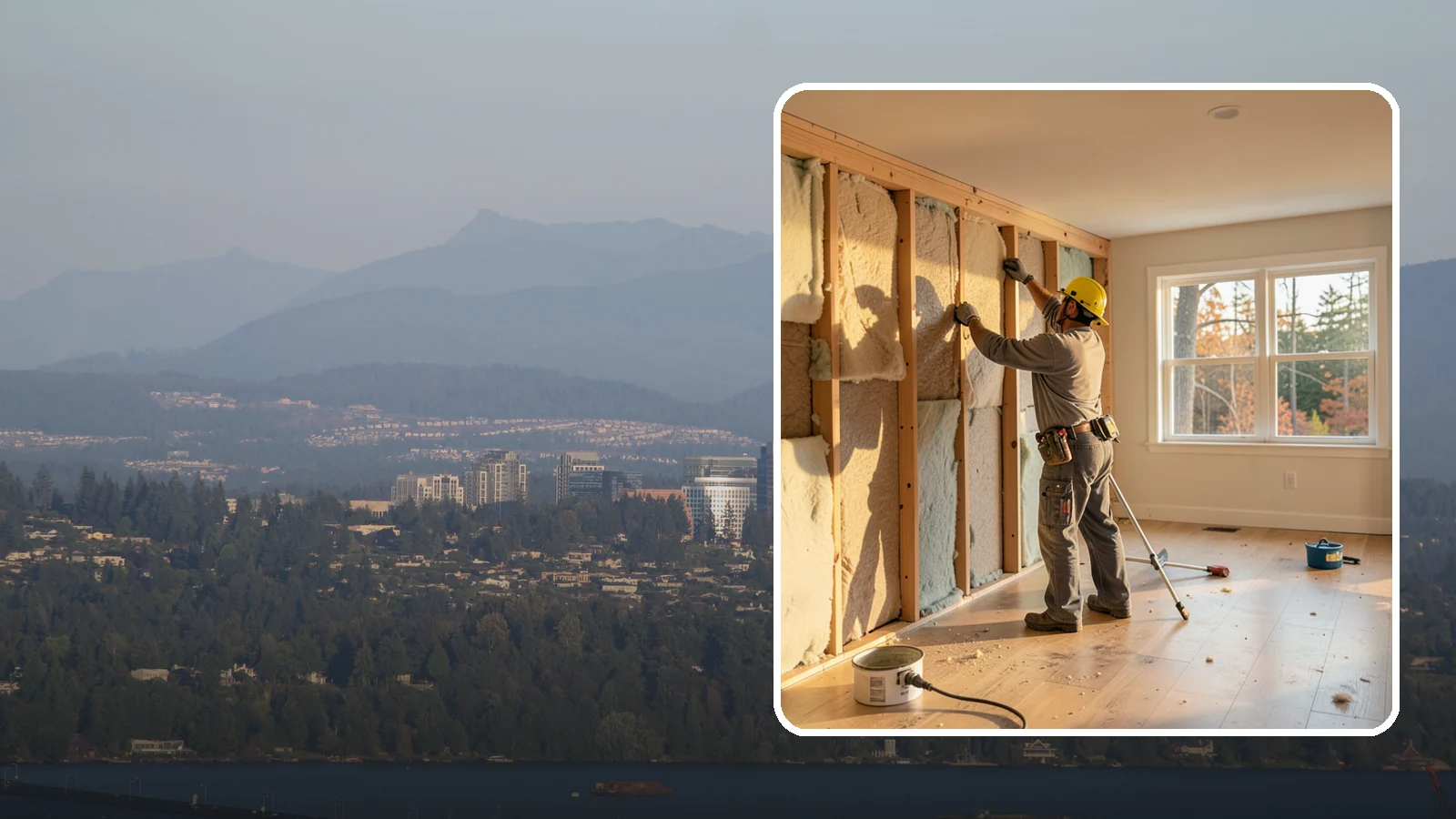 Sound Batt Installation in Medina, King County, WA - We install acoustic sound batts to reduce noise transfer between rooms and floors in your home.