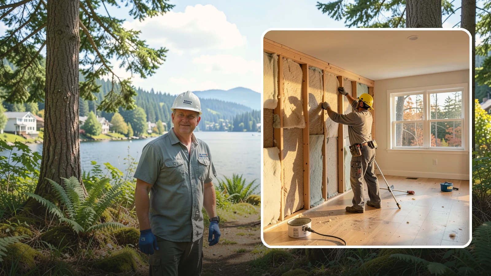 Sound Batt Installation in Milton, King County, WA - We install acoustic sound batts to reduce noise transfer between rooms and floors in your home.