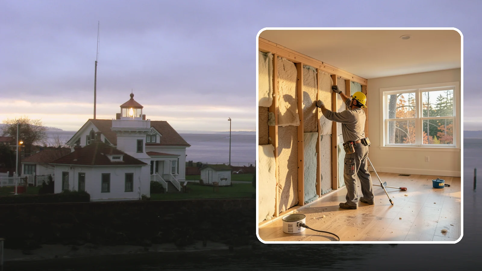 Sound Batt Installation in Mukilteo, Snohomish County, WA - We install acoustic sound batts to reduce noise transfer between rooms and floors in your home.