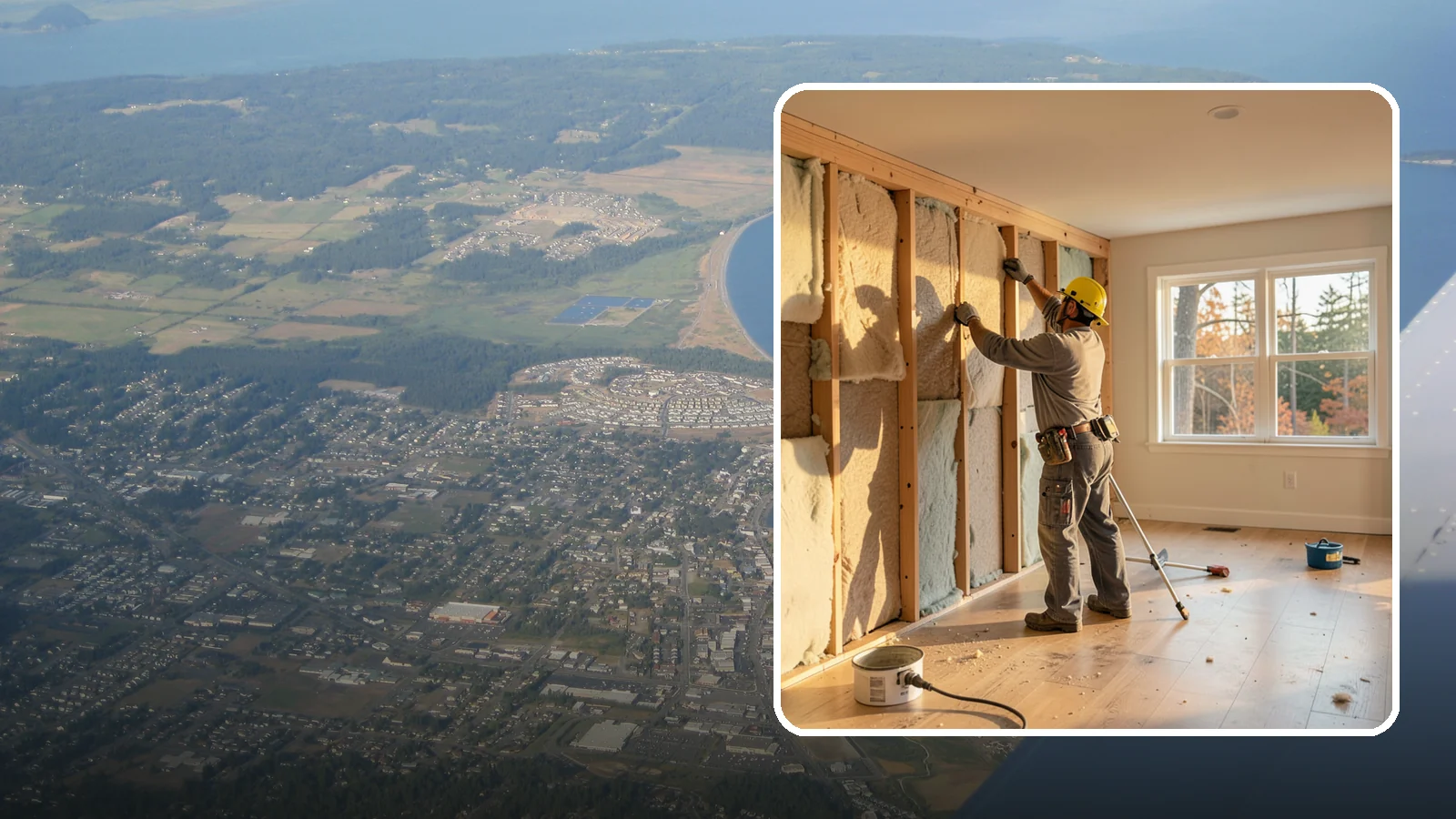 Sound Batt Installation in Oak Harbor, Island County, WA - We install acoustic sound batts to reduce noise transfer between rooms and floors in your home.