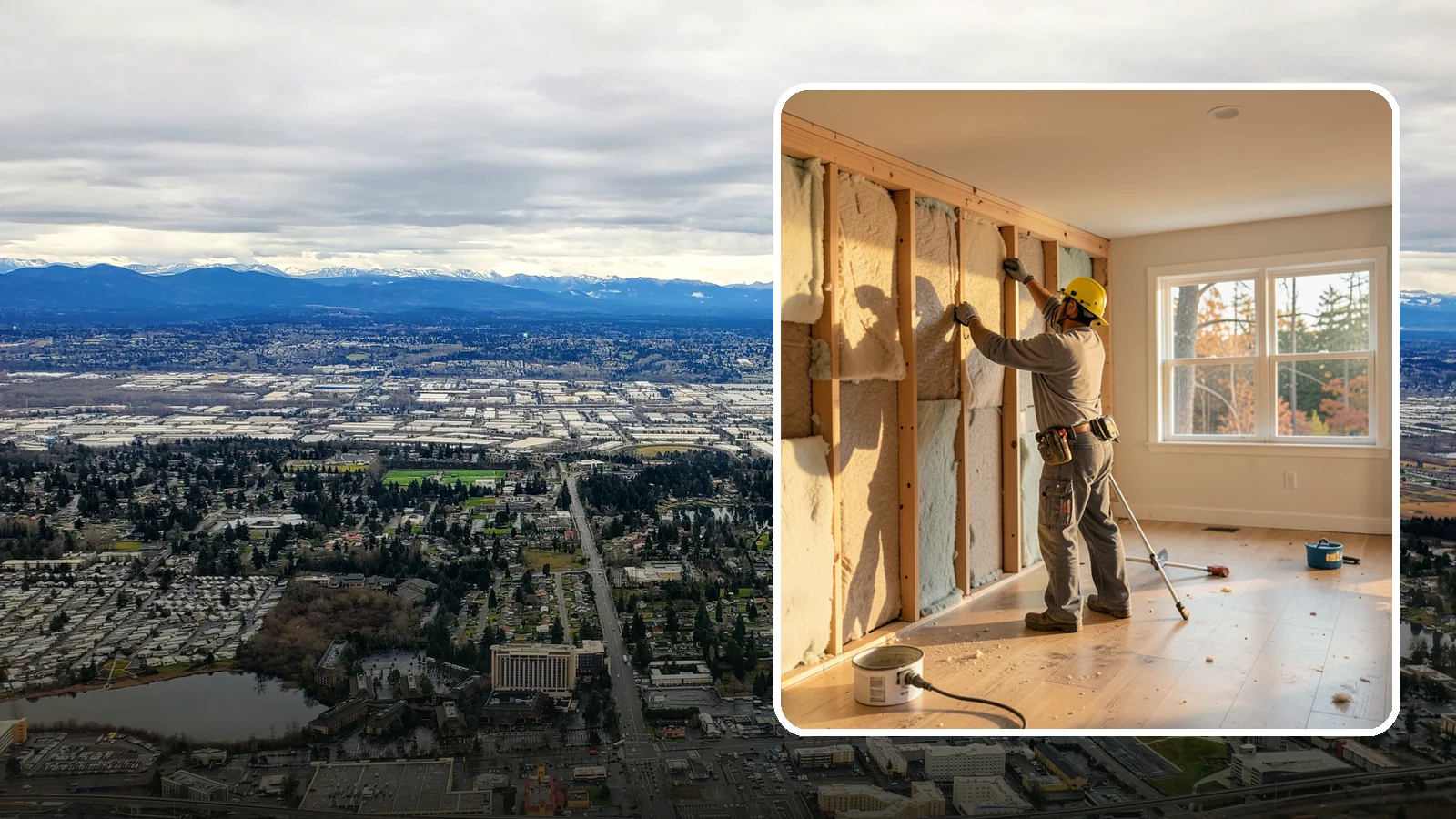 Sound Batt Installation in SeaTac, King County, WA - We install acoustic sound batts to reduce noise transfer between rooms and floors in your home.