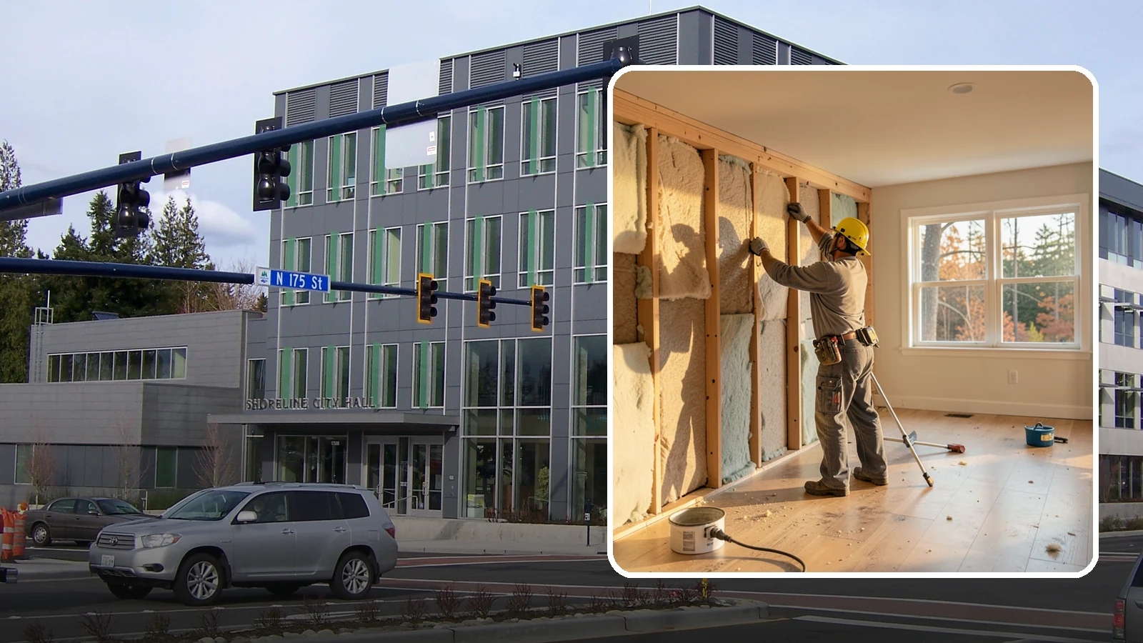 Sound Batt Installation in Shoreline, King County, WA - We install acoustic sound batts to reduce noise transfer between rooms and floors in your home.