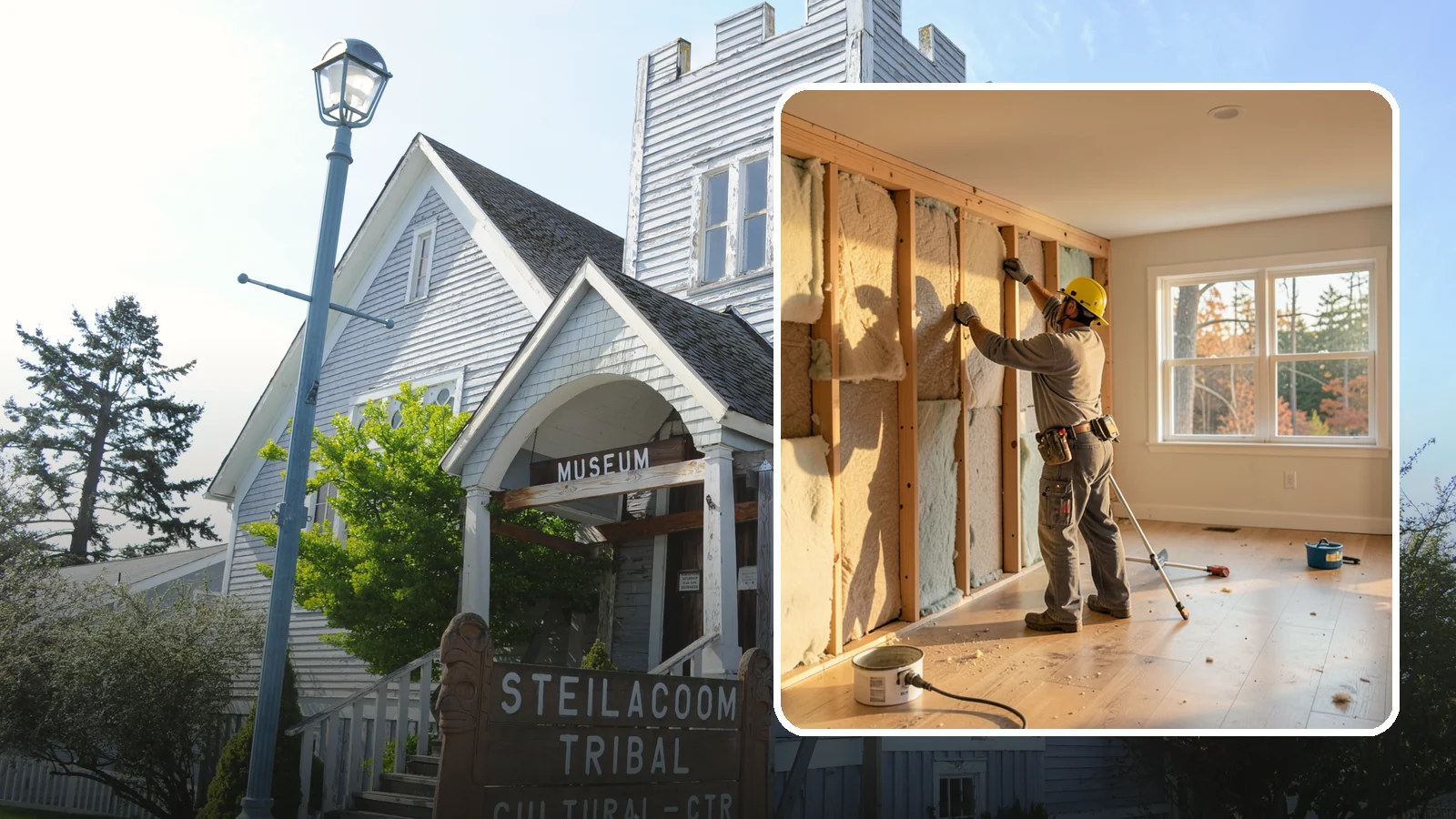 Sound Batt Installation in Steilacoom, Pierce County, WA - We install acoustic sound batts to reduce noise transfer between rooms and floors in your home.