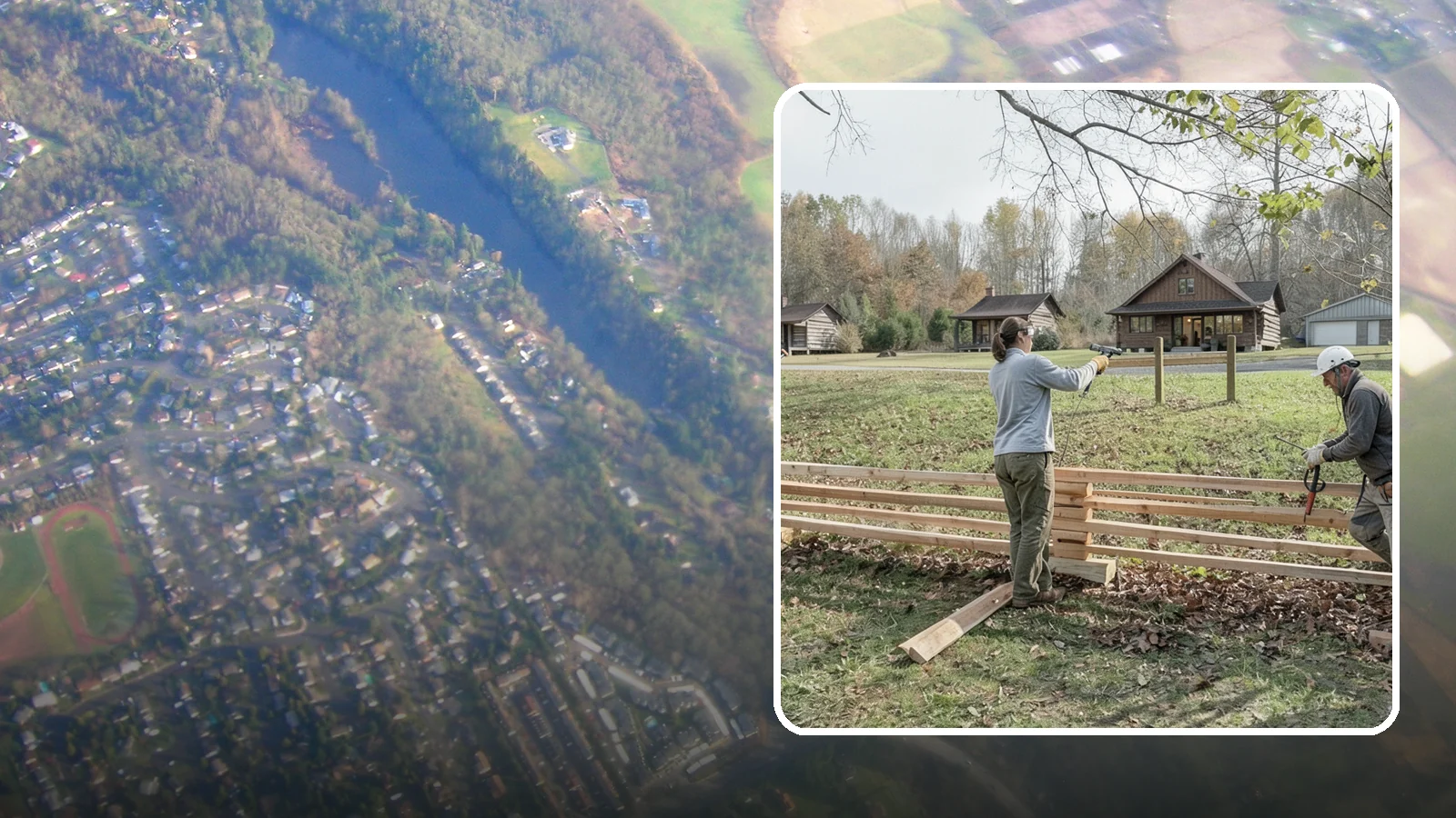 Split Rail Fence Installation in Algona, King County, WA - A rustic split rail fence that defines property lines and adds country character without blocking the view.