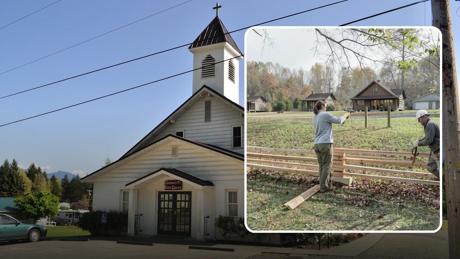 Split Rail Fence Installation in Concrete, Skagit County, WA - A rustic split rail fence that defines property lines and adds country character without blocking the view.